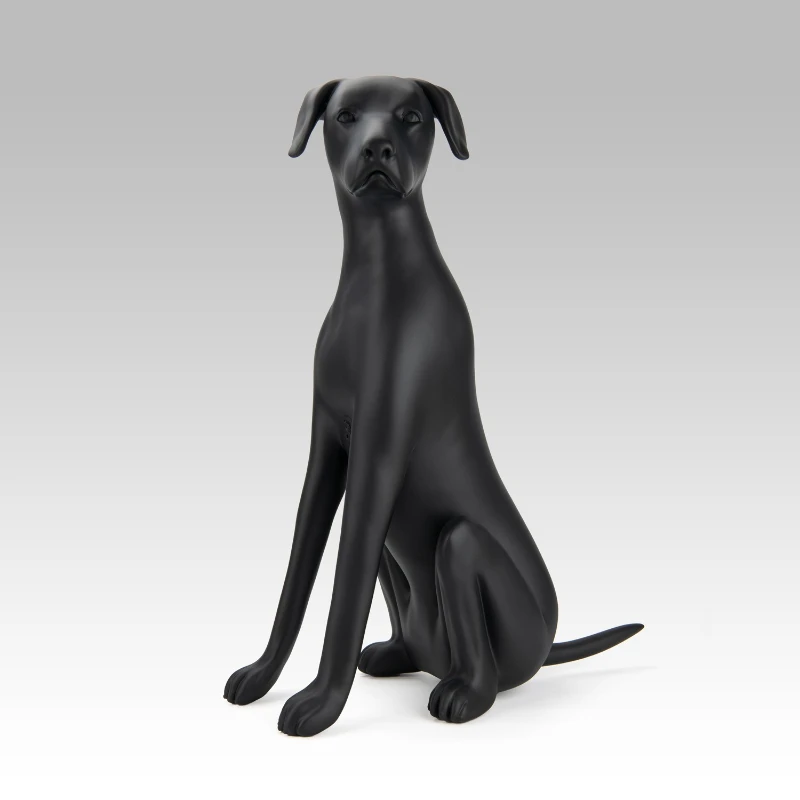 Ornament simulation model black dog sculpture homestay villa courtyard living room garden floor decoration