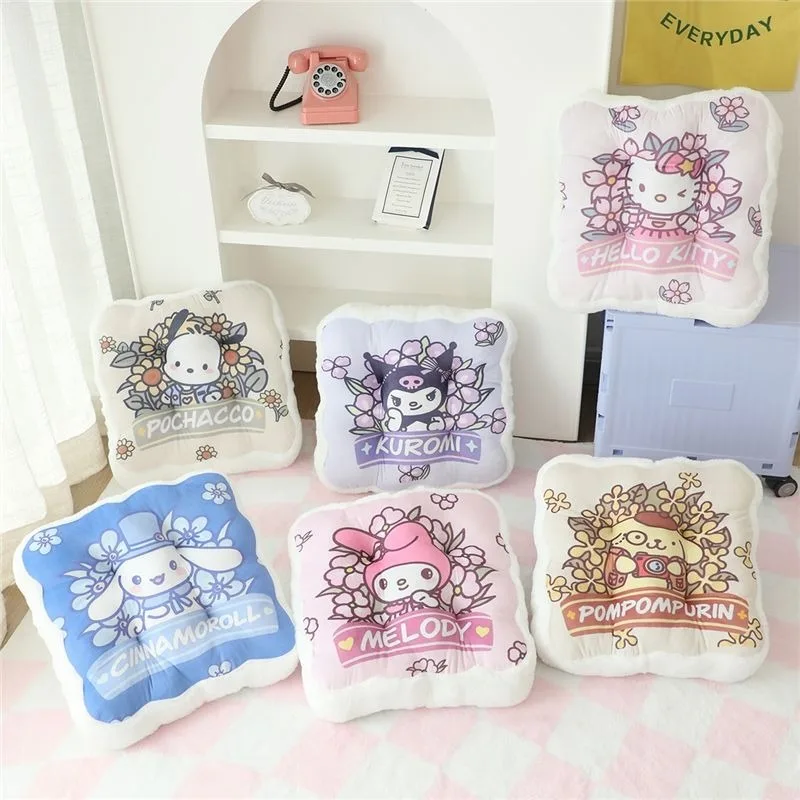

Kawaii Kuromi My Melody PomPomPurin Sanrio Cartoon Cushion Sofa Decorate Pochacco Cute Desk Chair Soft Mat Gifts for Kids