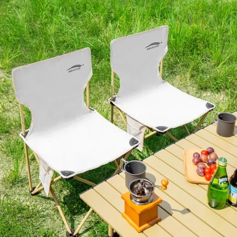 Outdoor Folding Chair Portable Bench Fishing Chair Art Student Leisure Ultralight Camping Relaxing Backrest Beach Equipment