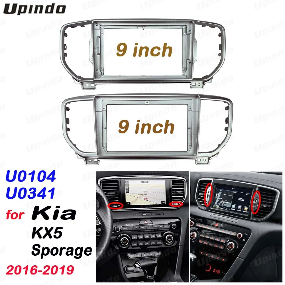 

2 Din 9 "Android Автомобильная стереорамка Комплект приборной панели для KIA KX5 Sportage 2016-2019 Радио GPS DVD MP5 Установка Fascia Panel