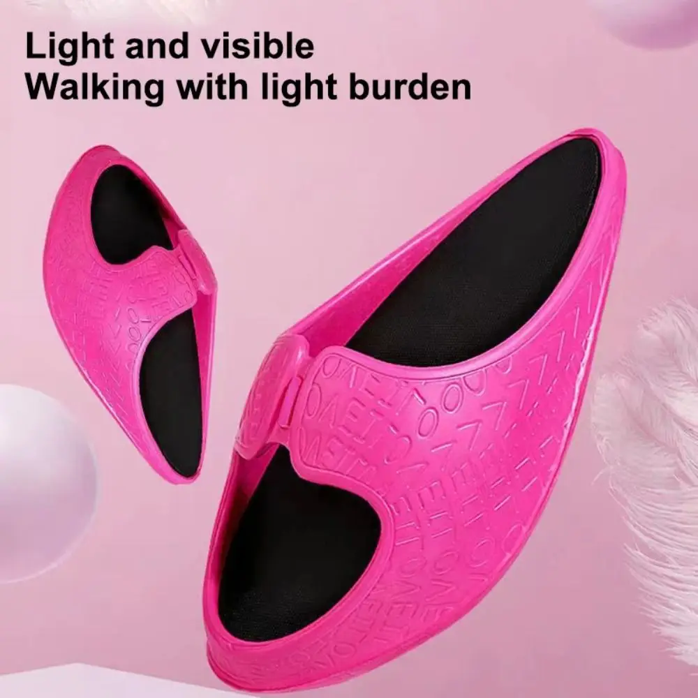 1 Pair Women's Body-shaping Slippers Rocking EVA Material Calf Stretching Sandals Thick Sole Ankle Rocking Slipper Home Use