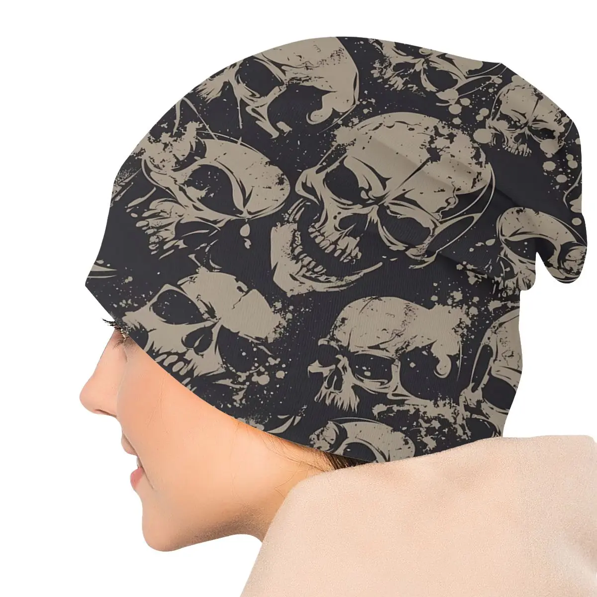 Skull Bone Skeleton Outdoor Hats Grunge Skulls Thin Hat Bonnet Special Skullies Beanies Caps Men Women\'s Earmuffs