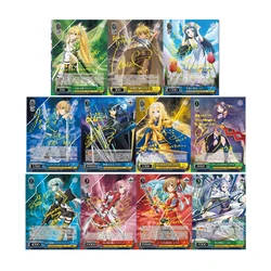 Diy Self Made 11Pcs/set Goddess Story Sword Art Online Collection Card Golden Signature Color Flash Anime Cards Gift Toy