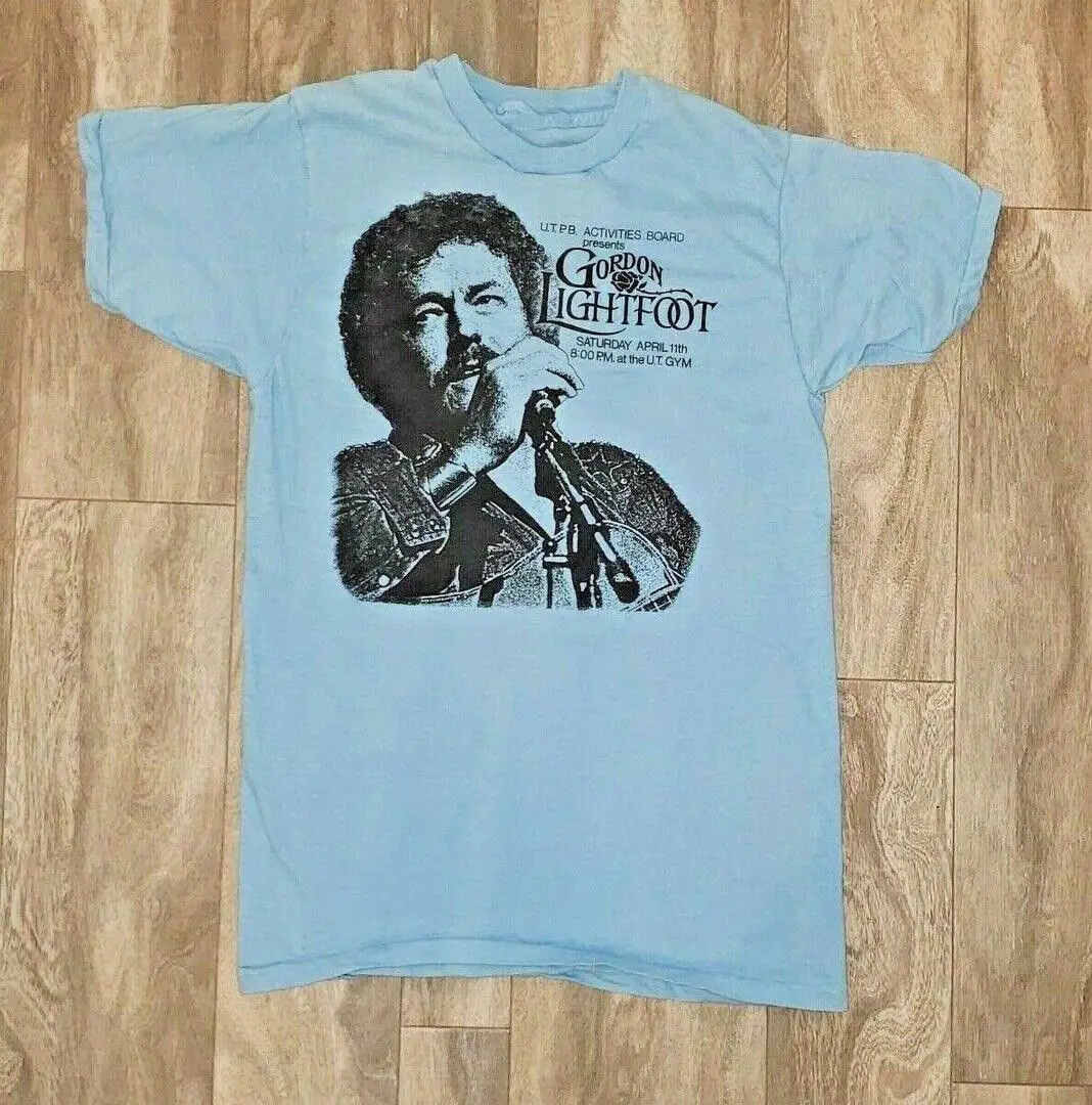 1978 vtg GORDON LIGHTFOOT ENDLESS WIRE Shirt Light Blue Unisex S-5XL NE1940