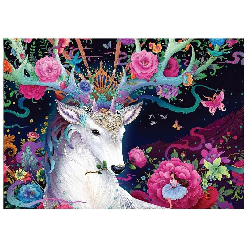 A Dog with Glasses Wooden Puzzle Unique Shape Animal Jigsaws Brain Twister Toys Unique Shape DIY Intelligent Board Games