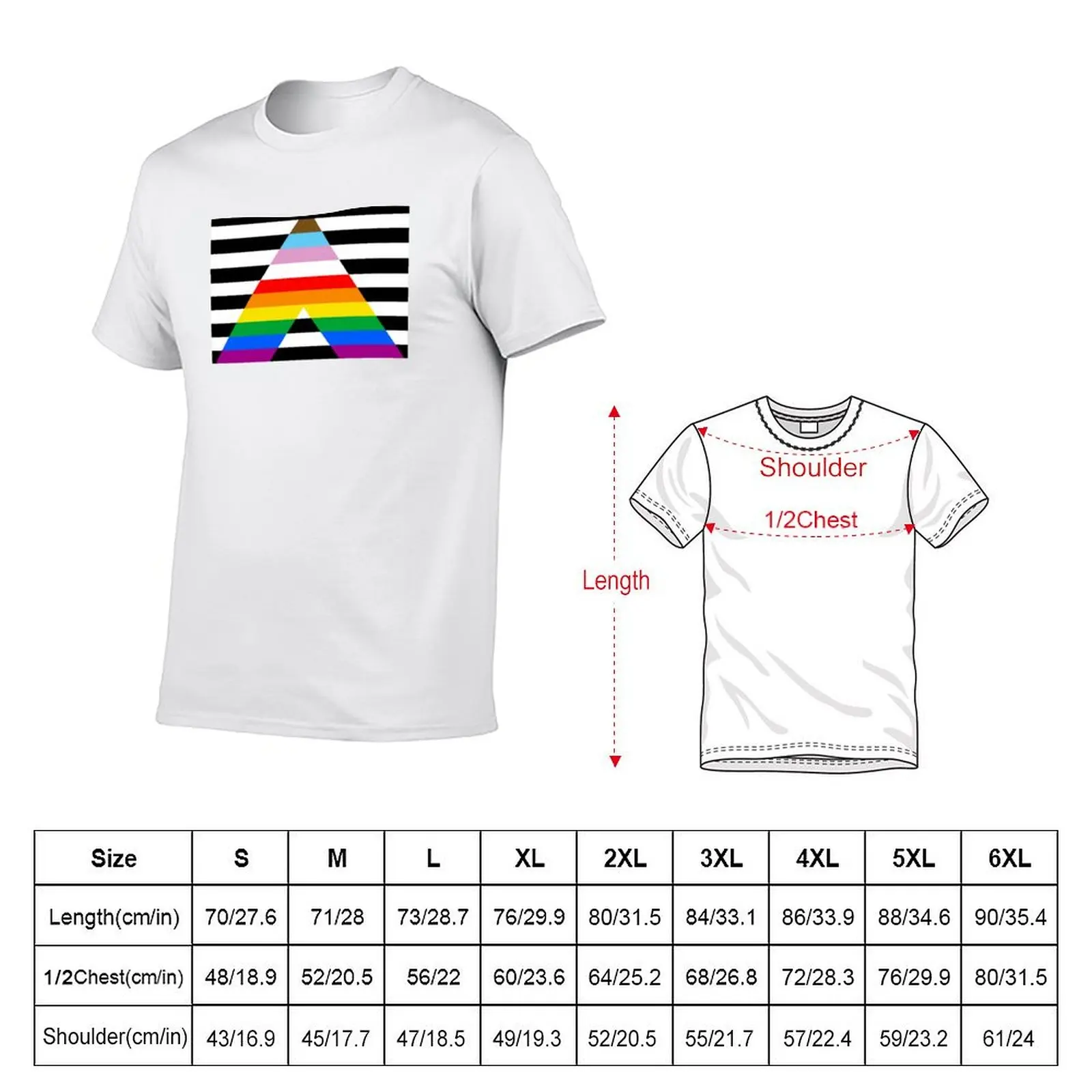 Inclusive Ally Pride Flag T-Shirt Quick Dry Training Short Sleeve Tee