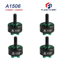 4Pcs/Lot FlashHobby Arthur Series A1506 1506 3100KV 4300KV  Brushless Motor Mini RC Motor For FPV Racing RC Multicopter Part