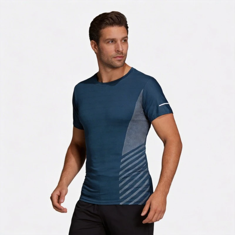 2026 Summer Men Running T-Shirts Breathable Oversize Gym Tee Moisture Control Jogging Soccer Golf All Day ICE SILK Wear