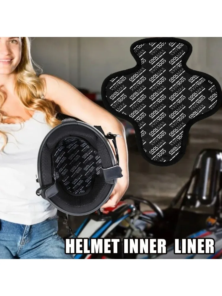 Atmungsaktive Motorrad Helm Einsatz Liner Kappe Kissen Pad Schnell trocknend Schweiß Wicking Helm Isolierung Futter Pad – Detail 2