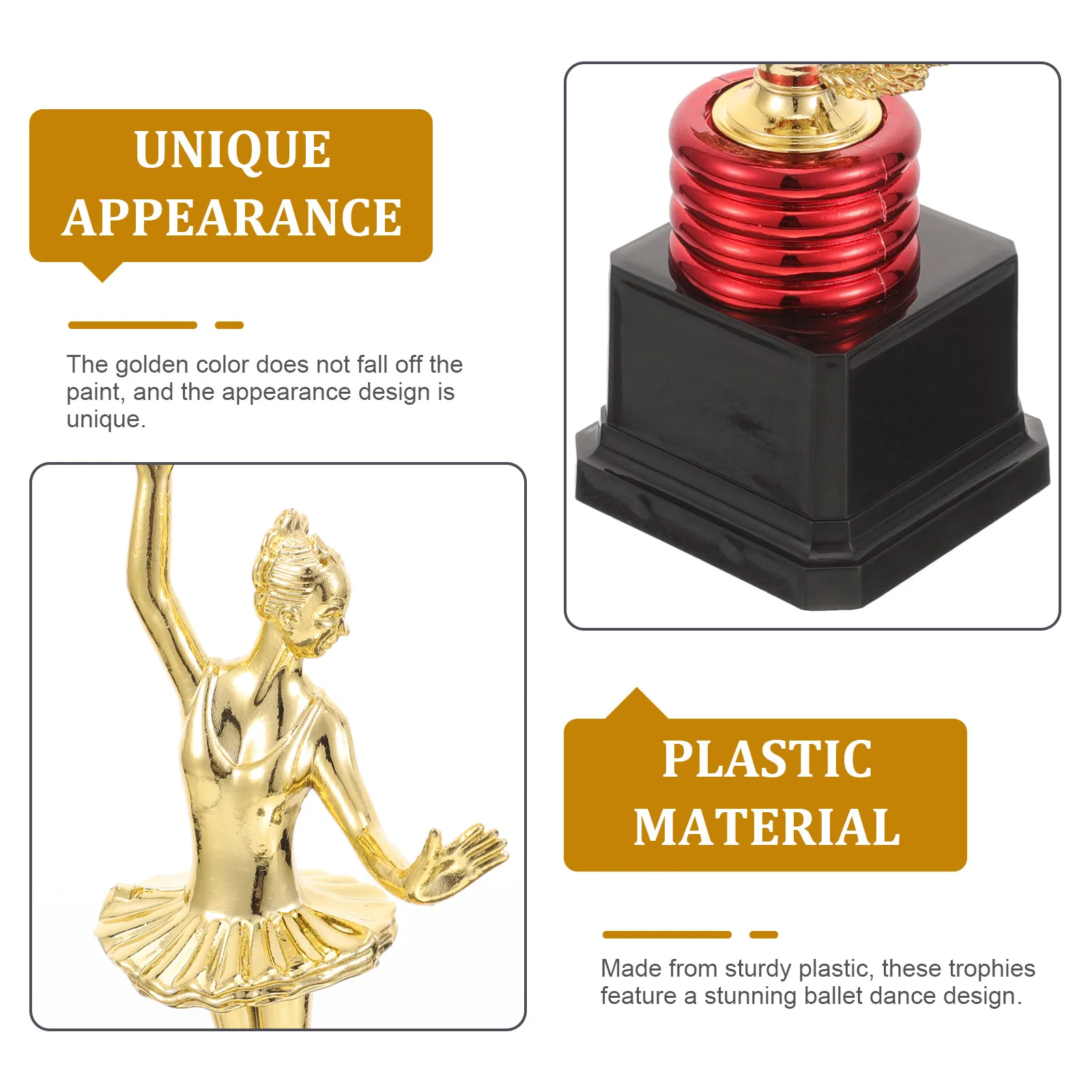 

Ballet Dance Trophy 28cm Plastic Participation Award Prize for Dance Competitions Schools Clubs Events Trophy Cup