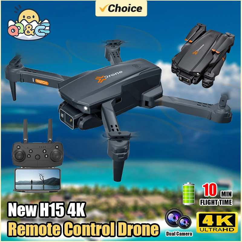 H15 4K Automatic Homing Remote Control Aircraft Aerial Photography Double Camera Quadcopter Remote Control Aircraft Toy Drone