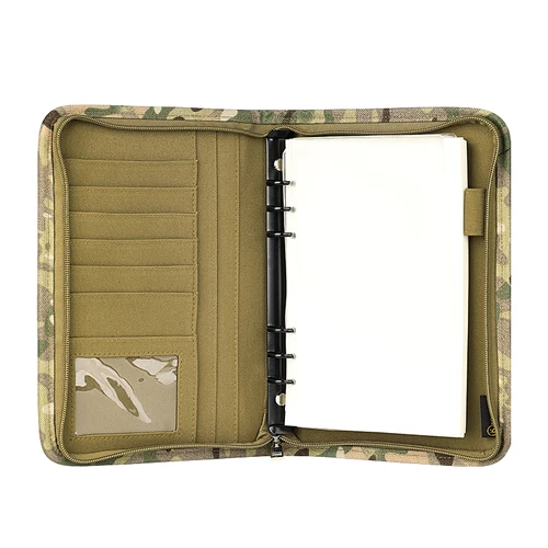 Kosibate-carpeta de anillas para exteriores, con 80 hojas de papel de hojas sueltas, cuaderno táctico resistente a la intemperie A5