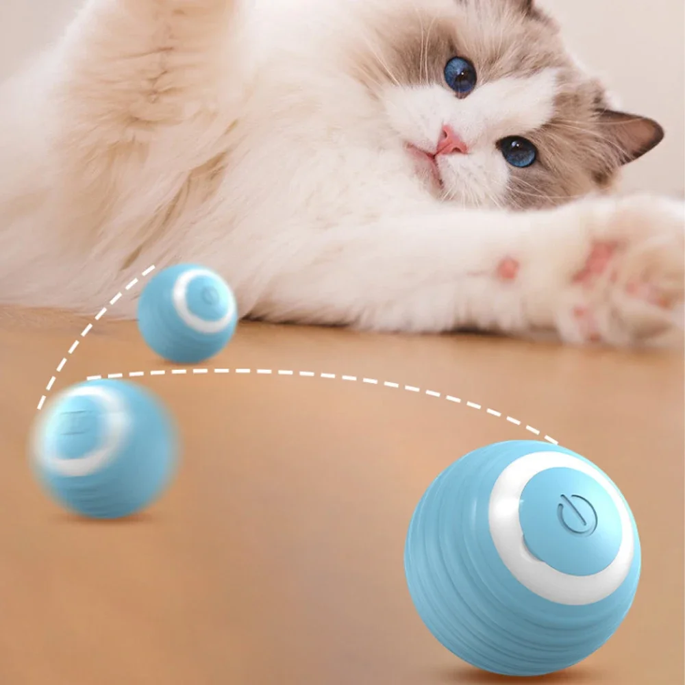 

Cat Smart Ball Toys Gravity Smart Rolling Ball USB Charging Cat Dog Interactive Toys Silicone Bite-resistant Toys Pet Supplies