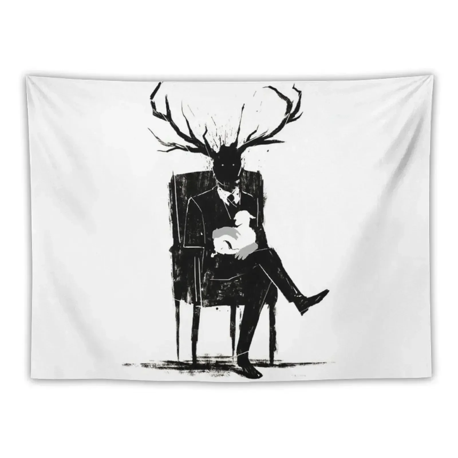 

Hannibal Lecter NBC Stag Antlers Lamb Tapestry Wallpaper Bedroom Room Decor Cute Bedrooms Decor Decoration Aesthetic Tapestry