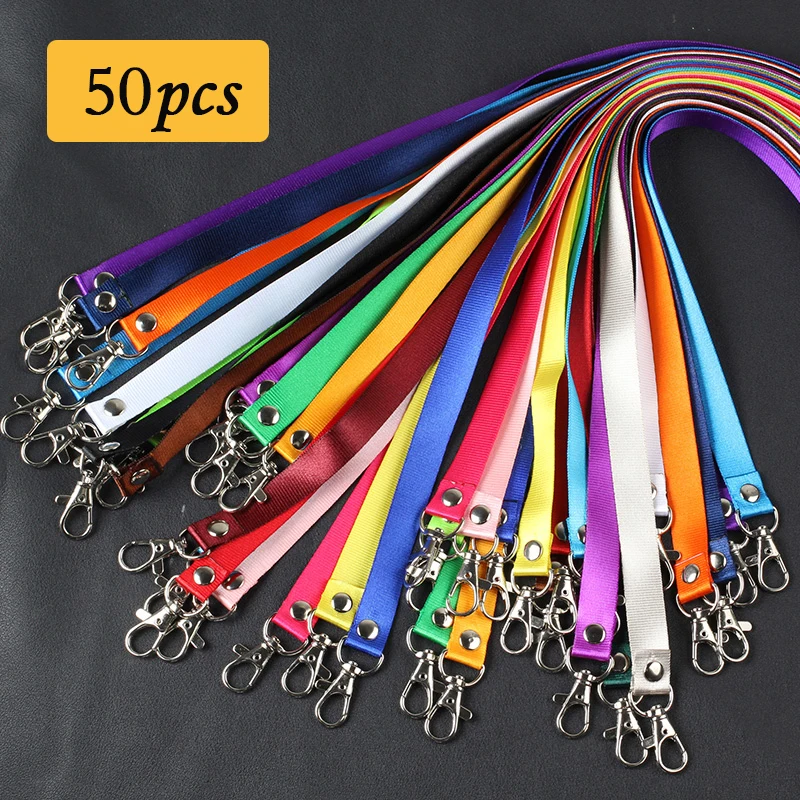 

50 шт., шнурки для ключей, удостоверения личности