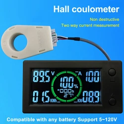 Schermo a colori Bluetooth Hall coulometro Tester di capacità della batteria indicatore di tensione misuratore di corrente DC0-300V 50A 100A 200A 400A