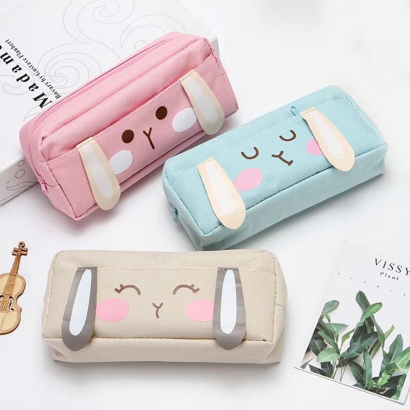 Kawaii Pencil Bag,Cartoon Large Capacity Pencil Storage Bag,Multi-Compartment Pencil Case,Stationery Pouch,School Supplies
