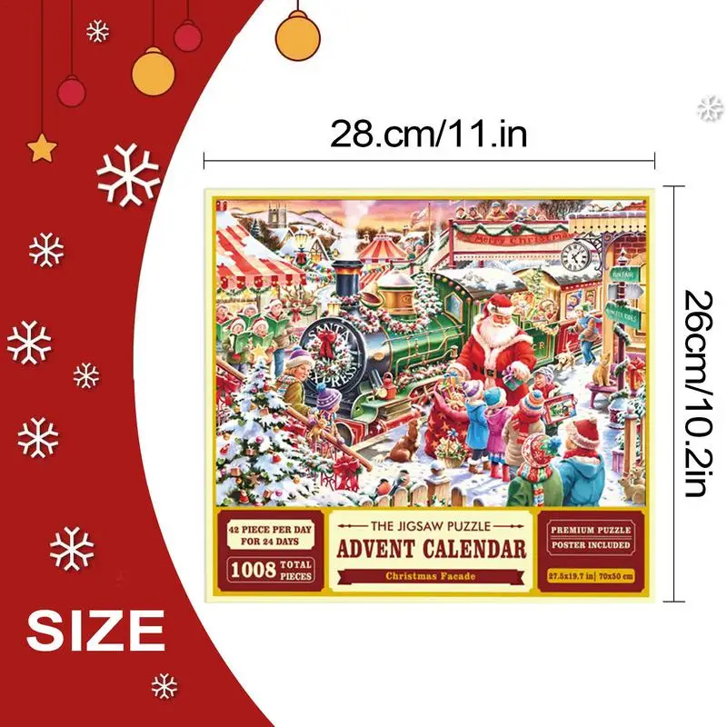 Christmas Advent Calendar Surprise Countdown Advent Calendar Jigsaw Puzzles Festival Theme Festival Party Favor Gifts Supplies