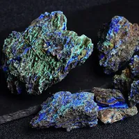 Natural Azurite Stone Ore and Malachite Symbiotic Raw Stone Crystal Cluster Home Decoration Reiki Healing Crystal Collectible