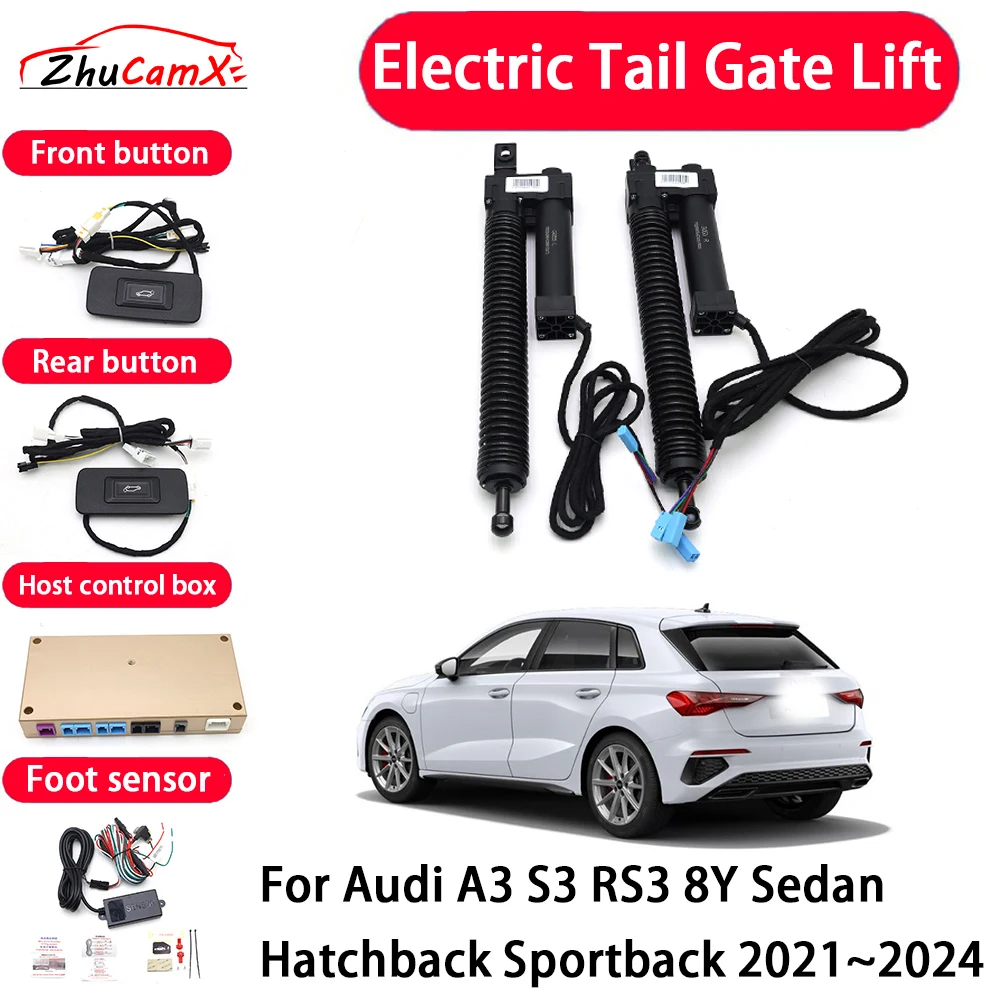 ZhuCamX Car Automatic Electric Tail Gate Lift Tailgate Assist System for Audi A3 S3 RS3 8Y Sedan Hatchback Sportback 2021–2024