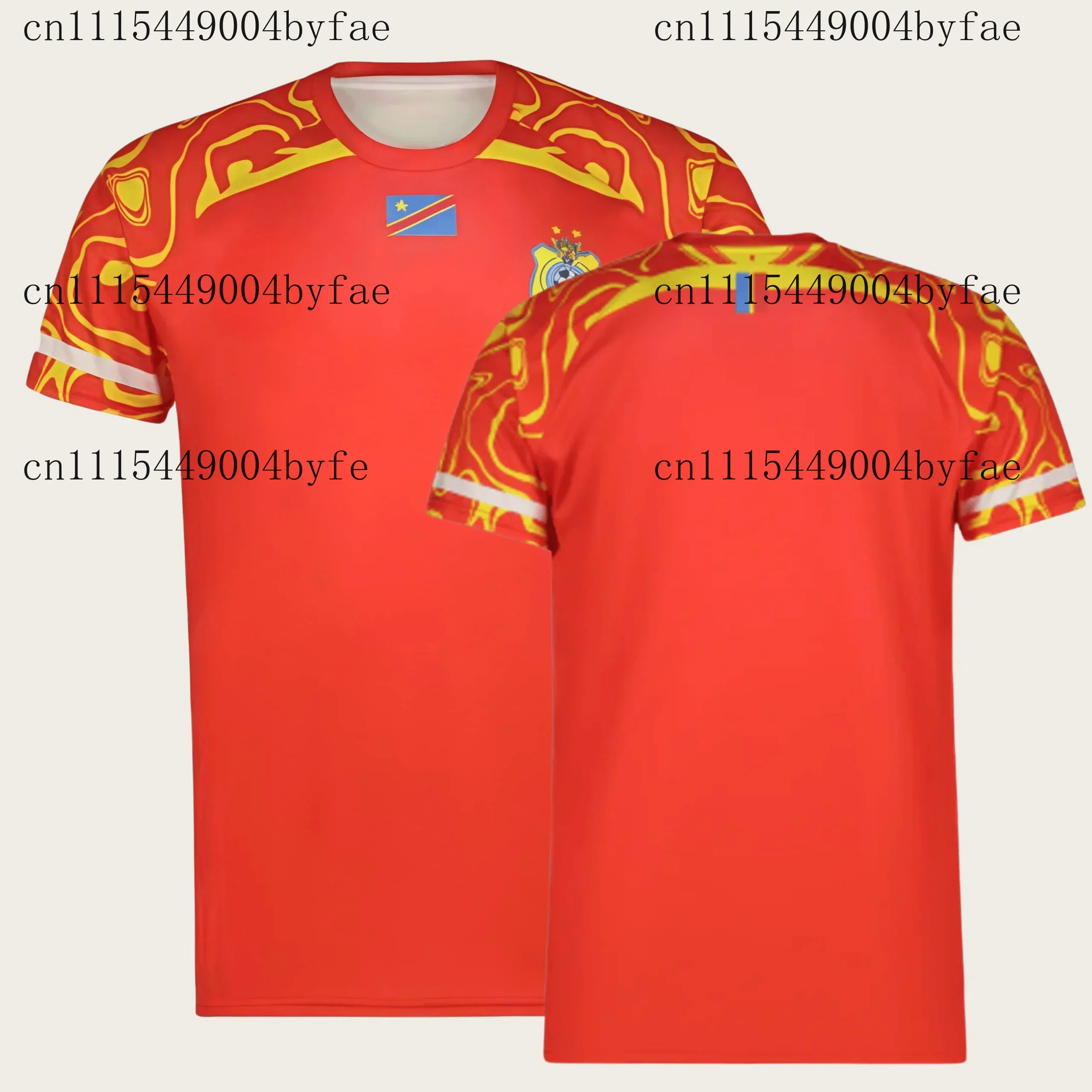 2026 Neues Heißes DR Kongo Fußballtrikot Unisex Sommer Atmungsaktives Schnelltrocknendes Sport-T-Shirt Modische Streetwear Y2k Top Strandkleidung