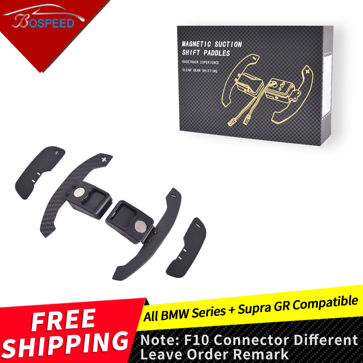

For BMW 1 2 3 4 5 7 Series F20 F30 F32 F10 F80 M3 M4 M5 X3 X4 X5 X6 X7 Toyota Supra GR A90 Carbon Fiber Magnetic Paddle Shifters