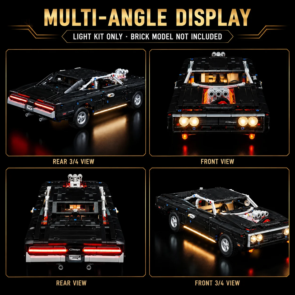 MAXCXT LED Light For LEGO 42231 Technic Fast and Furious Dodge Charger R/T DIY Decorative Lamp Not Include Building Blocks Set view 5