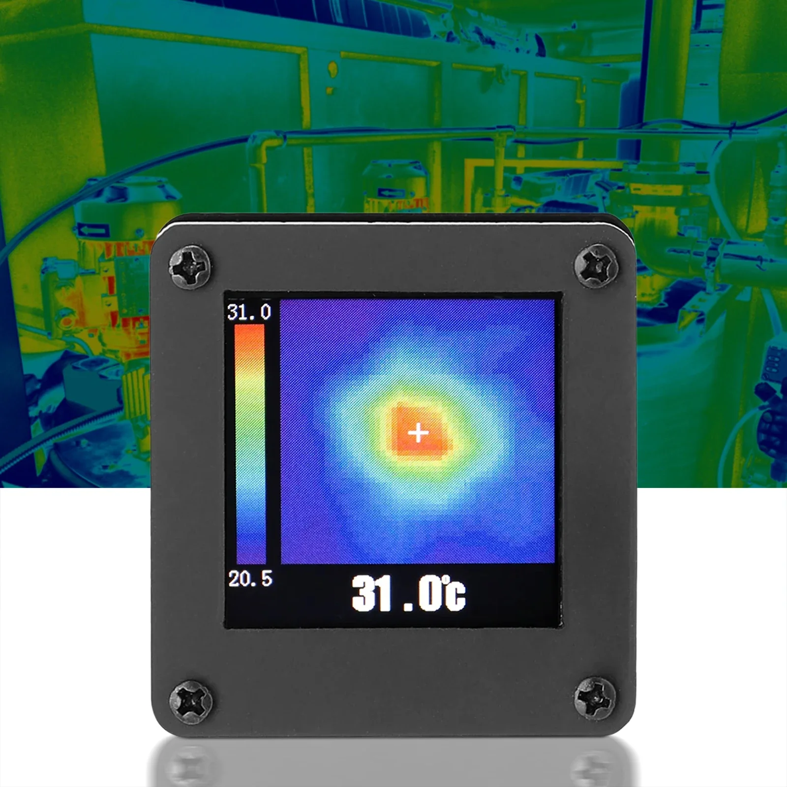 كاميرا حرارية تعمل بالأشعة تحت الحمراء مقاس 8 × 8 مع شاشة مستشعر حراري محمول بالأشعة تحت الحمراء جهاز قياس درجة الحرارة عالي الدقة لهدايا المكاتب المنزلية #1
