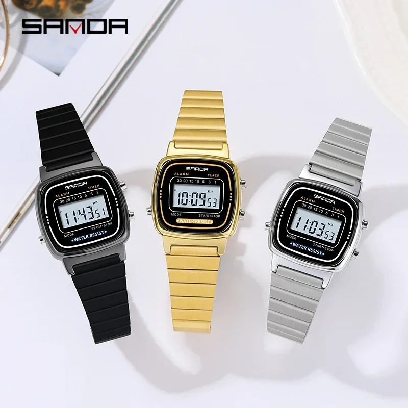 SANDA Women Classic Electronic Watch Fashion Female Elegant Clock Luxury Watches Casual Ladies Waterproof Wristwatch reloj mujer