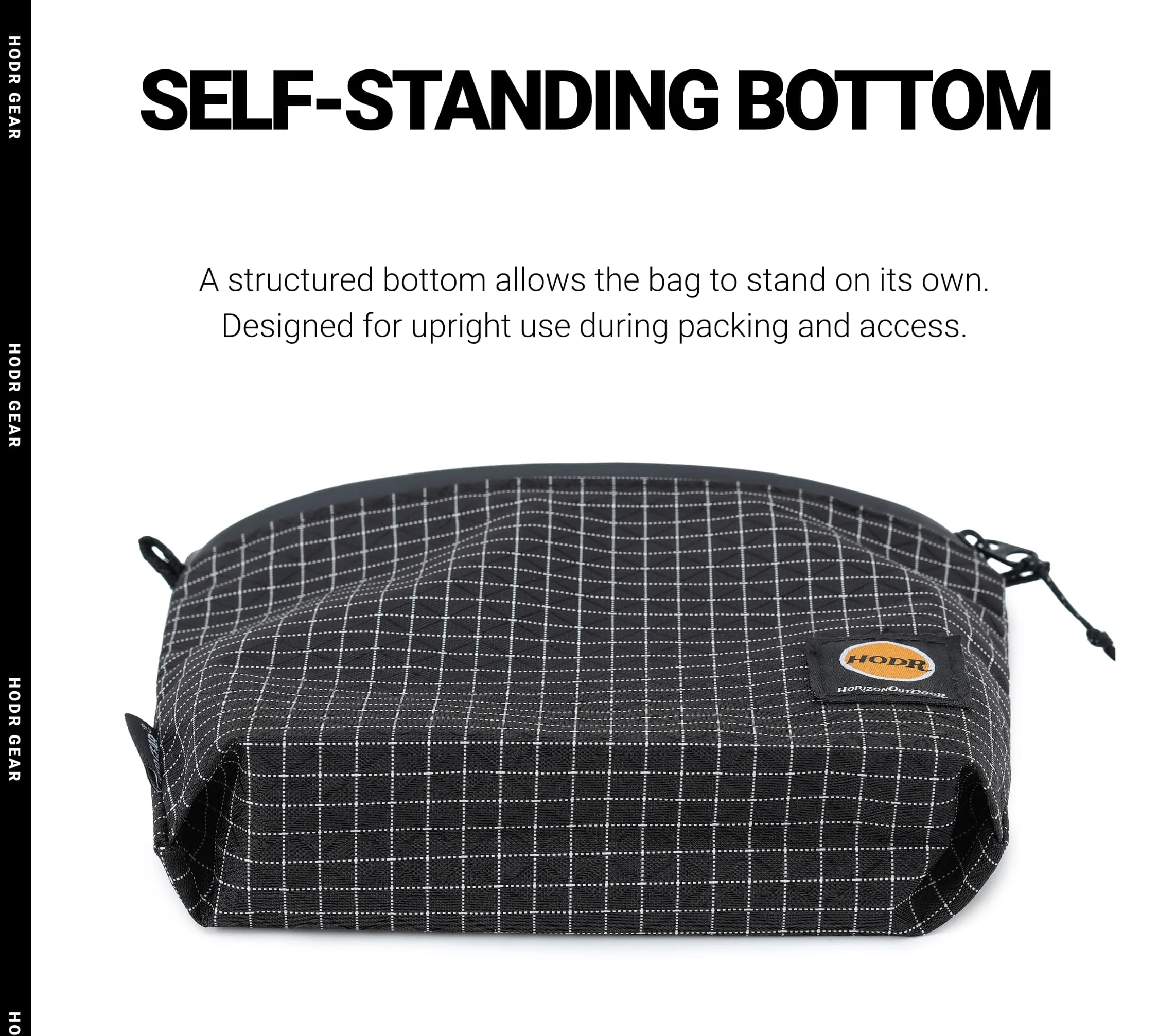 [HODRGEAR] Ditty Bag Ultraleichte, selbststehende Gripstop UHMWPE 210D Aufbewahrungstasche 18g Reiseorganizer für Erste-Hilfe-Set und Reisepass – Detail 2