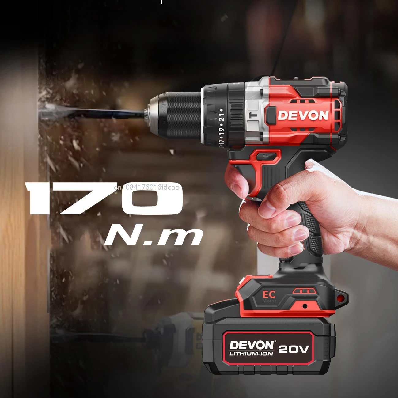 DEVON 5222 مفك براغي كهربائي لاسلكي 20 فولت Max170Nm 3000 دورة في الدقيقة 2 سرعة بطارية مرنة عالمية قابلة للتعديل [غير بطارية]