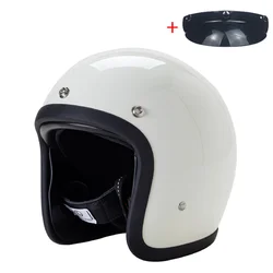 FiberGlass Open Face Jet Casco TT&CO COCASCOS Japanese Korea Style Helmets For Motorcycles Moto Capacete DOT ECE Double Buckle