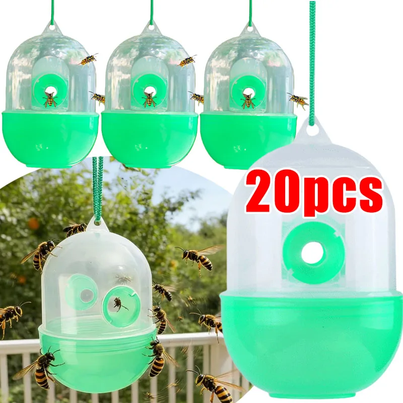 Trampas Reutilizables para Moscas, Avispas e Insectos, Trampa Colgante de Plástico para Avispones Asiáticos, Mata Moscas, Trampa para Insectos de Huerto, Productos para el Control de Plagas