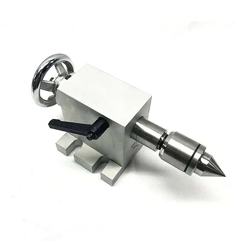 CNC 80mm Rotary Shaft 4 Axis Chuck Movable Tailstock Machine Accessories for Engraving Router