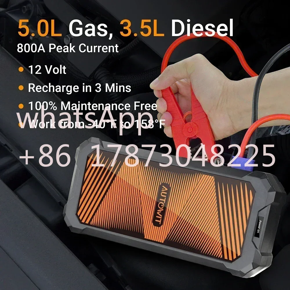 Autowit SuperCap 2 Lite 12V Batteryless JumpStarter (Up To 5.0L Gas, 3.5L Engine) 700A Peak Car Starter