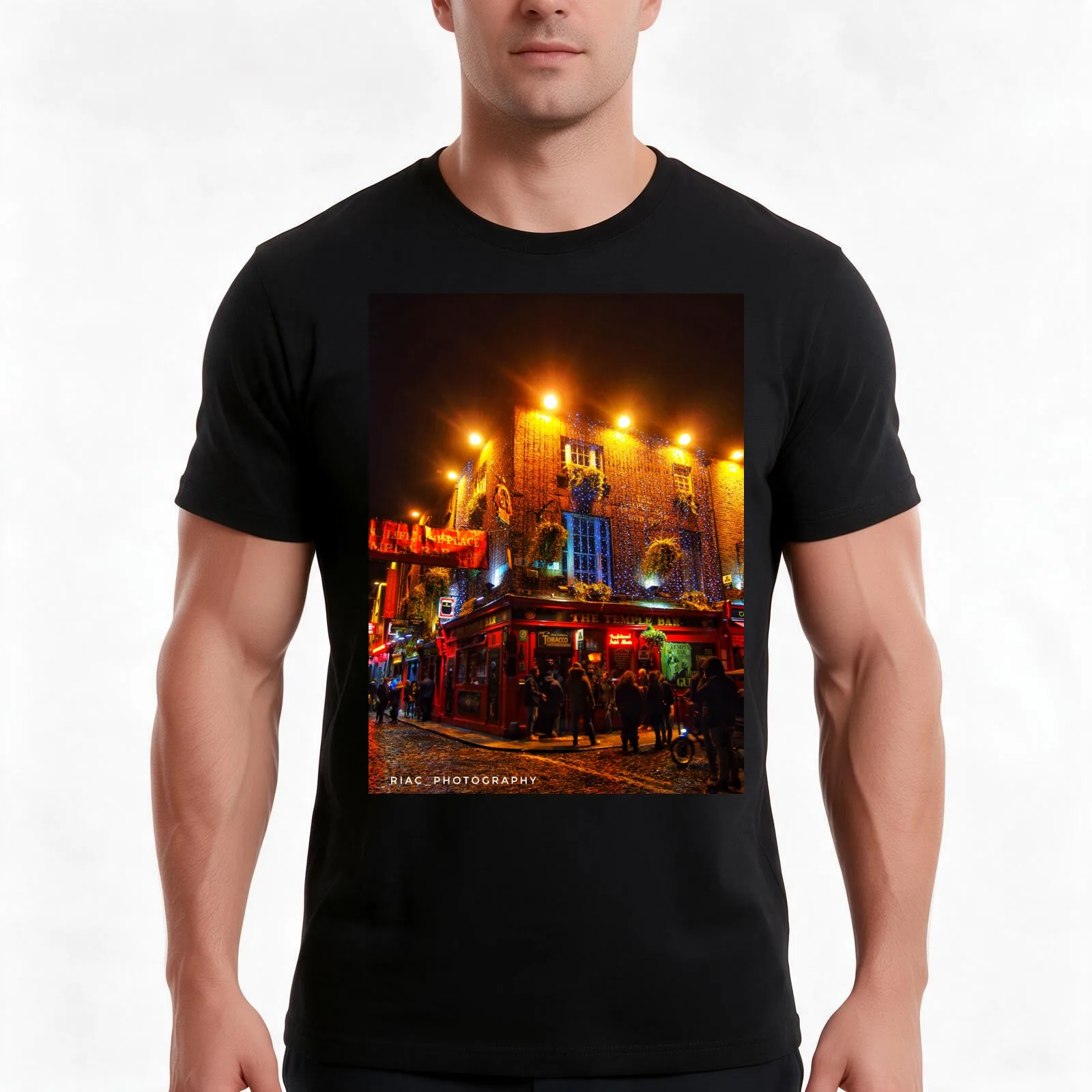 Temple Bar Dublin, Ireland T-Shirt, Summer Casual Cotton Tee, Oversized Streetwear Tops, Vintage Graphic Print, Unisex Men Women