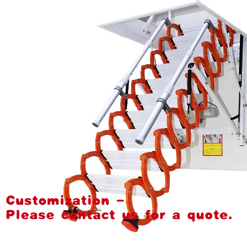 

Полностью автоматическая утолщенная телескопическая складная подъемная лестница для чердака, настенная, для дома, двухуровневых помещений
