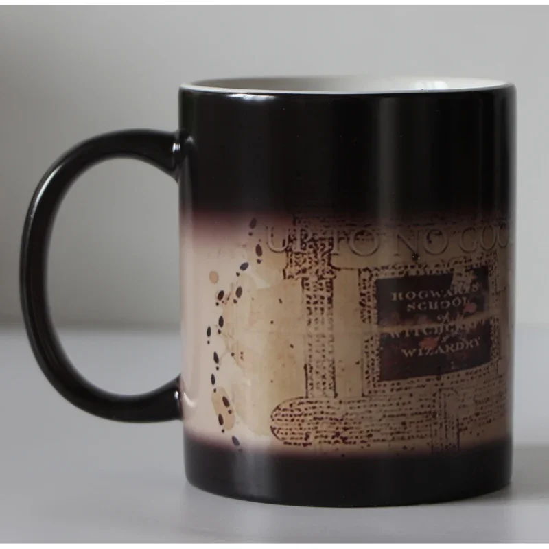 New design Broken Marauder Map Coffee mug Heat sensitive Color changing Magic Tea Cup mugs supprise gift