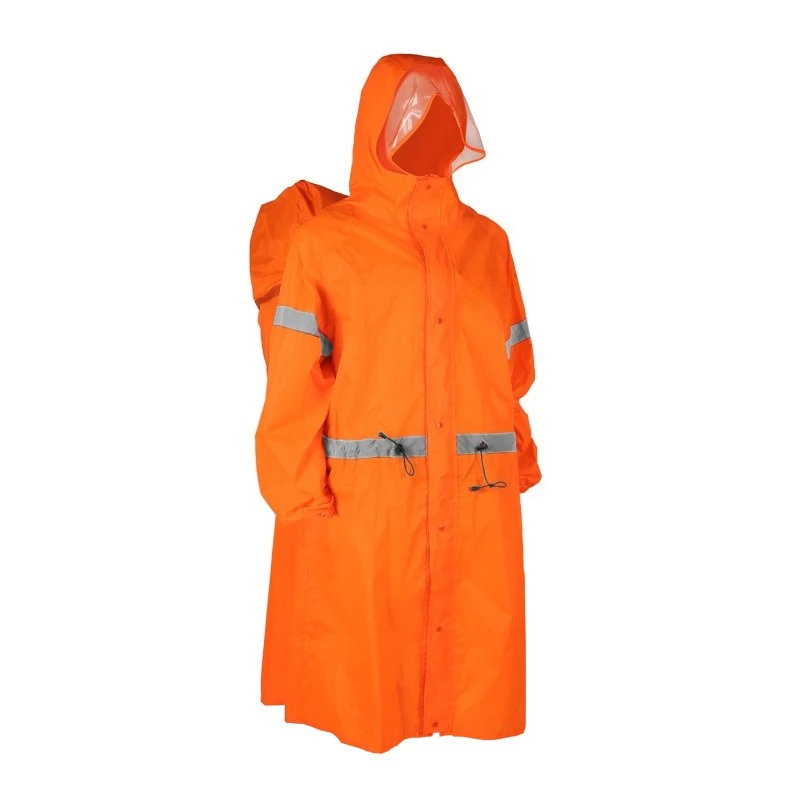 Male and female adult long rain jumpsuit raincoat for outdoor hiking, portable backpack, waterproof raincoat