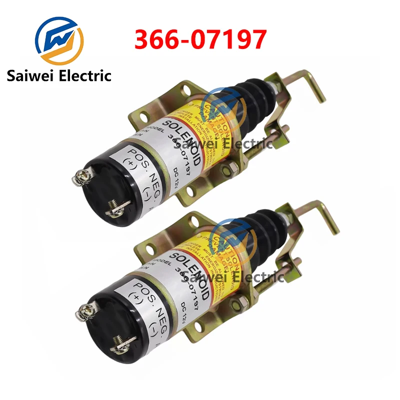 12V 24V 366-07197 366-07198 Lister Petter Diesel Engine Stop Solenoid Valve Fuel Shutoff Solenoid