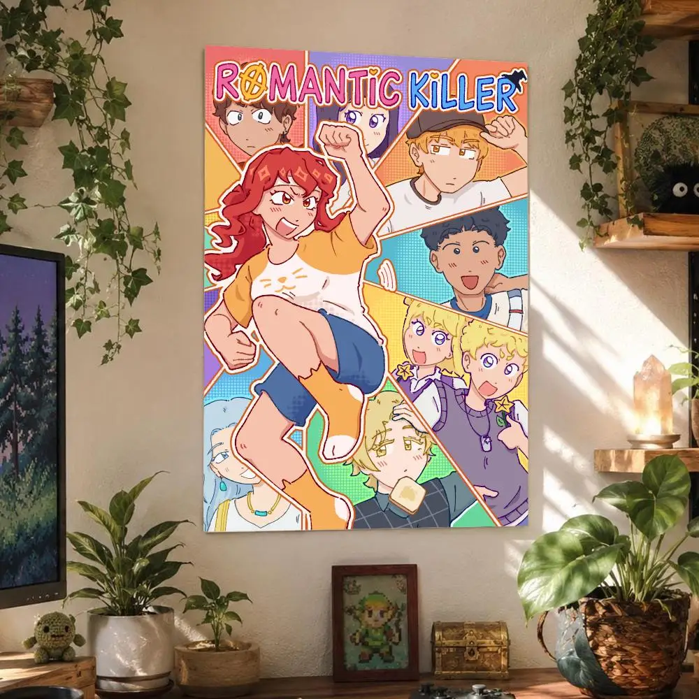 Anime Popular Drama Romantic Killer Poster Wall Art Poster Waterproof PP Print Peel And Stick Removable Self Adhesive Home Decor