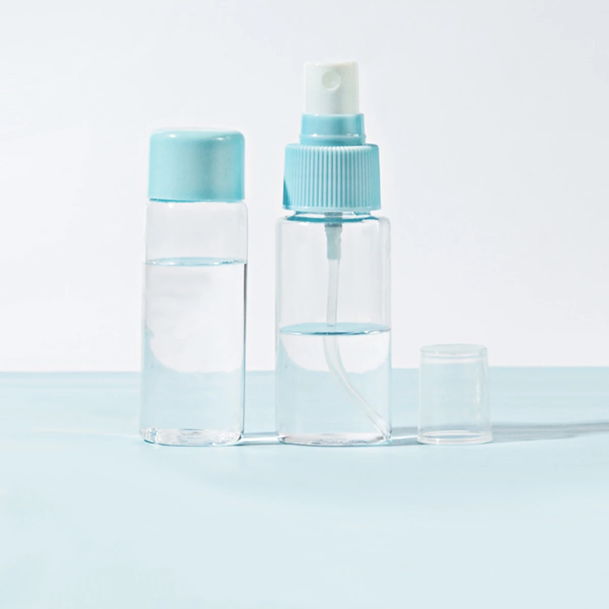 

Travel Bottle Toiletries Airless Pump Bottles Liquid Spray for Empty Portable Refillable Small Filling