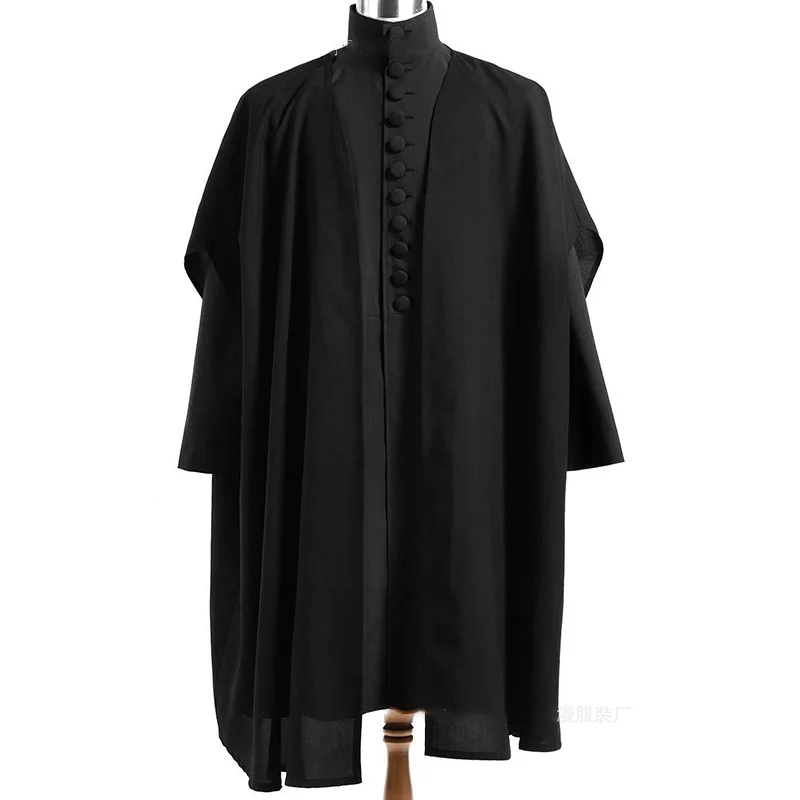 

Snape Professor Cosplay Costume Black Uniform Cloak Halloween Party Outfits