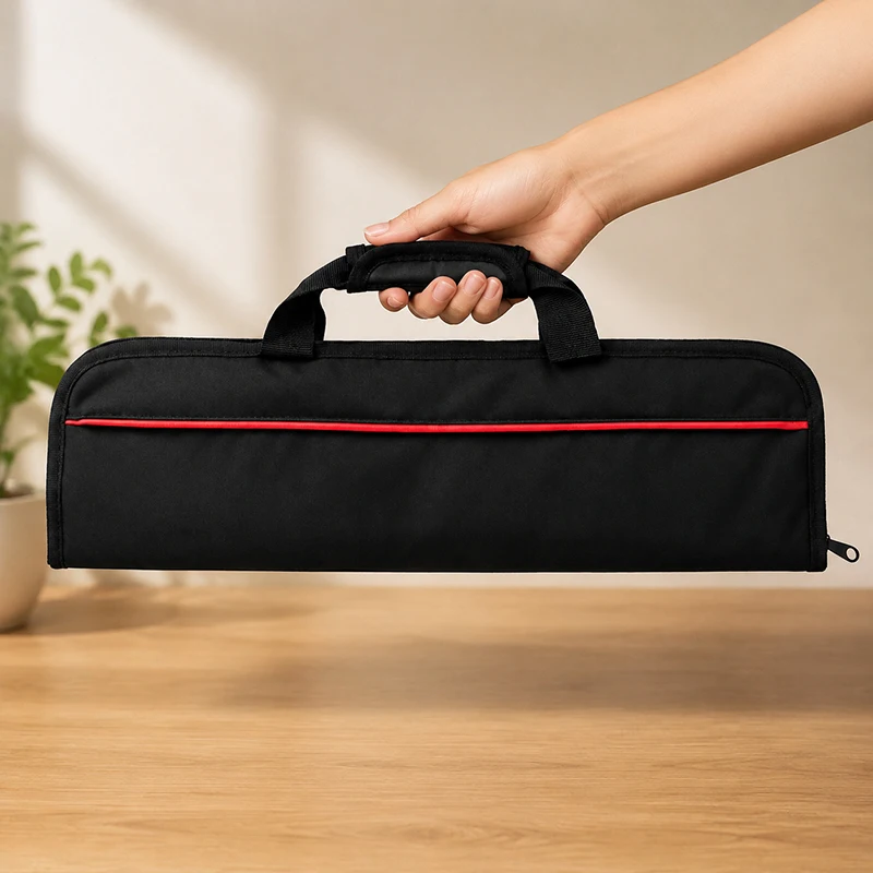 Thick Professional Chef Knife Bag Durable Rolld Up Portable Japanese Santoku Slicing Kitchen Knife Storage Pocket Carrying Case