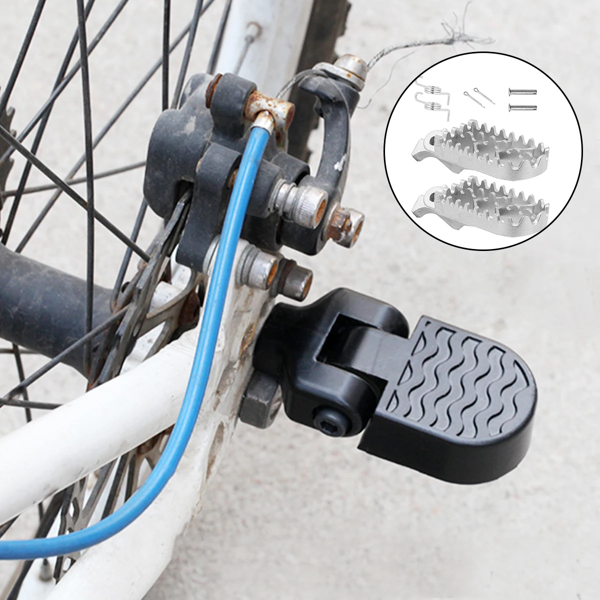 

2pcs Stainless Steel Footrest Pegs for Motorcycle Rear Pedals Durable Motocross Accessories Bike Parts Off Road