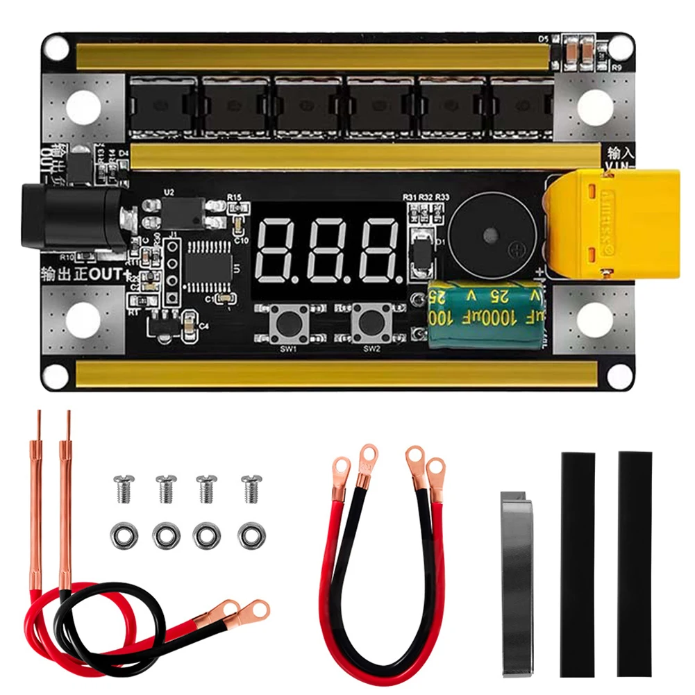 GX591 Lithium Battery Spot Welder 99 Gears Adjustable 12V Mainboard Welder with Automatically Trigger Welding for 18650 Battery