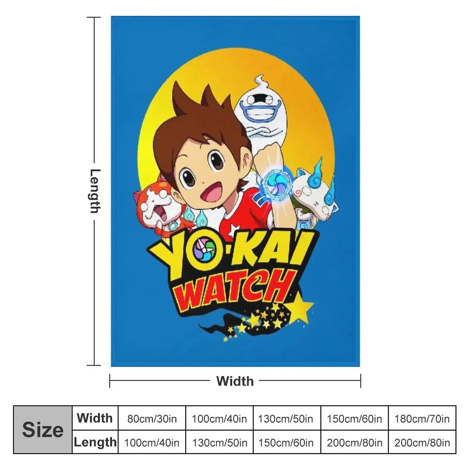 yokai-watch Throw Blanket Furry Vintage anime Blankets