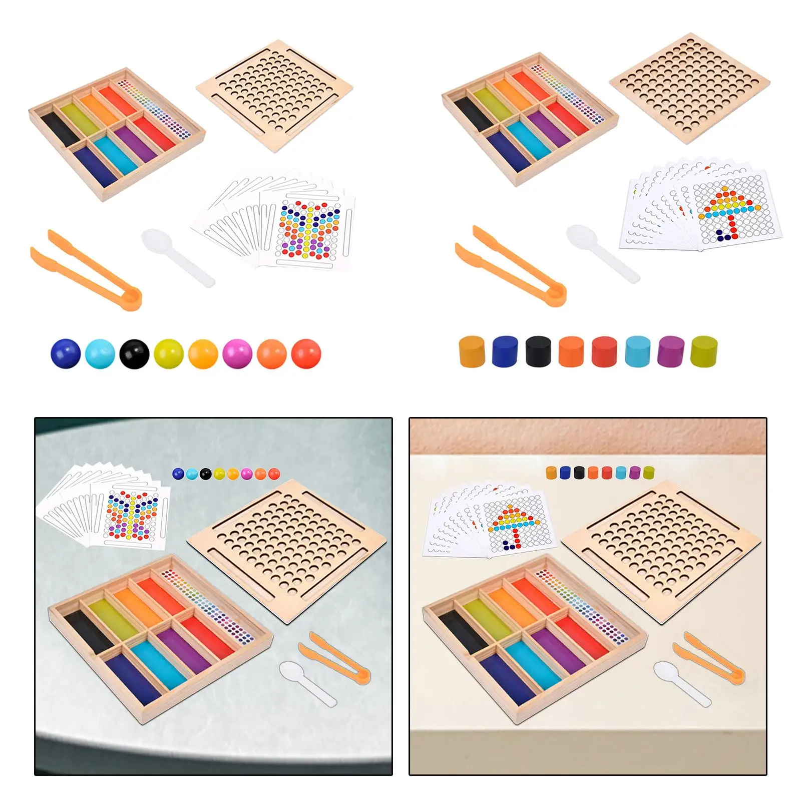 Wooden Board Clip Bead Game Writing Training Early Education Plaything for Homeschool Beginner Kids Parent Child Games Toddlers