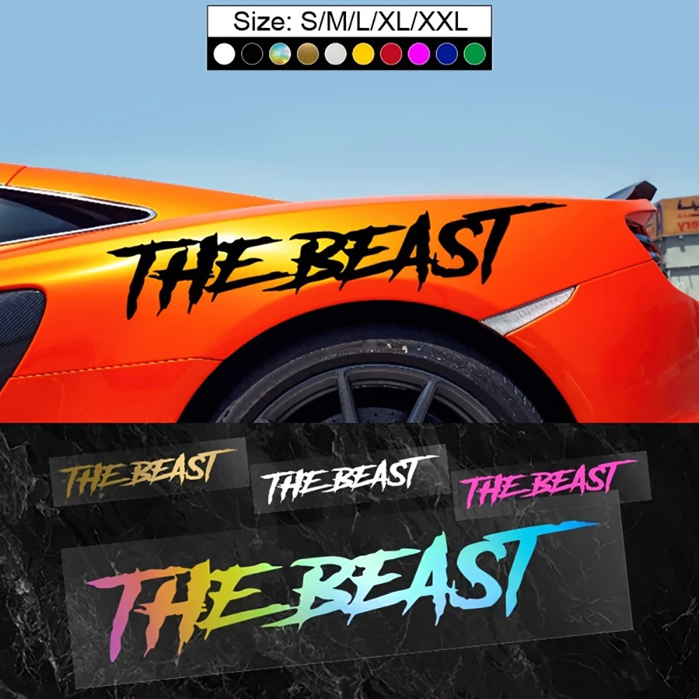Decalbomb 'The Beast' Old English Windshield Decal – Turbo Diesel Truck Sticker
