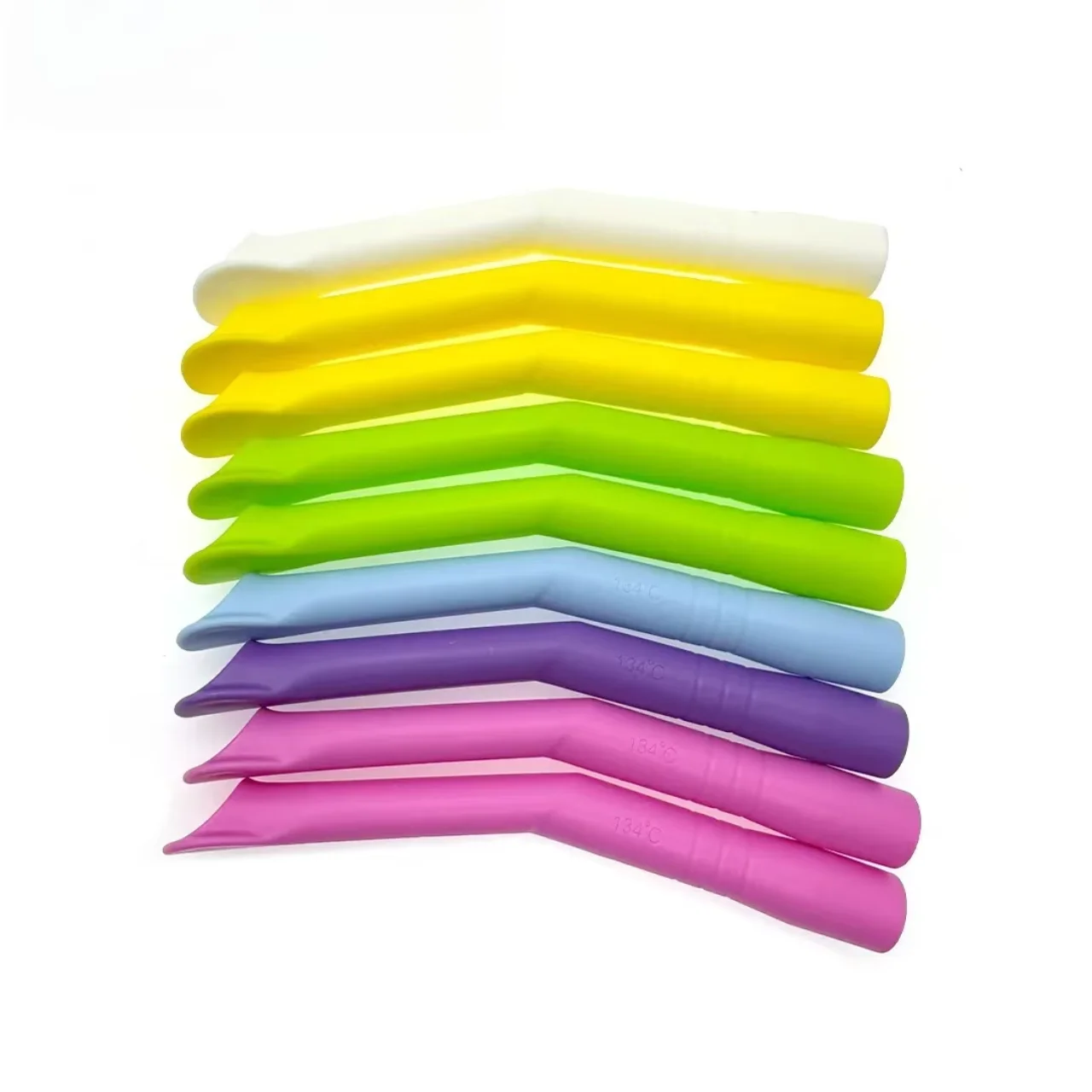 10 Pcs Dental Sterilizable HVE Suction Tips Duckbill Surgical Saliva Ejector Set High-Performance Oral Care Tools for Hospital